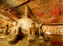 Inside the Dambulla Cave Temples.