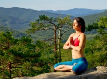 yoga in the mountain